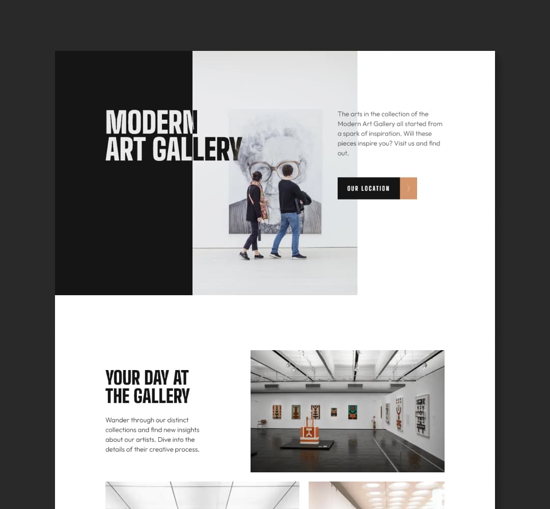 Thumbnail of the project Art Gallery Website