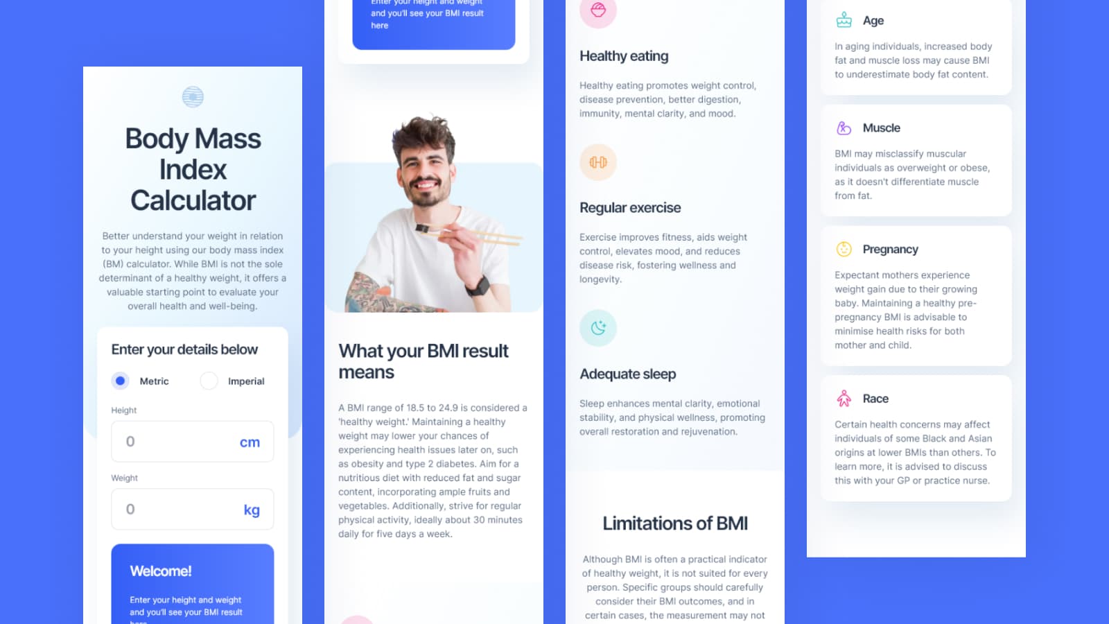 Preview of Body Mass Index Calculator Website project (2)