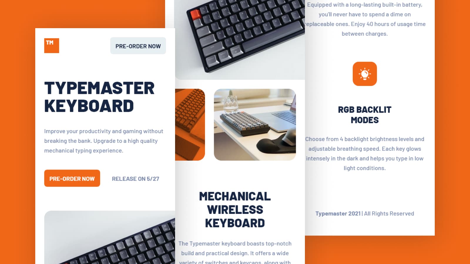 Preview of Typemaster Keyboard project (2)